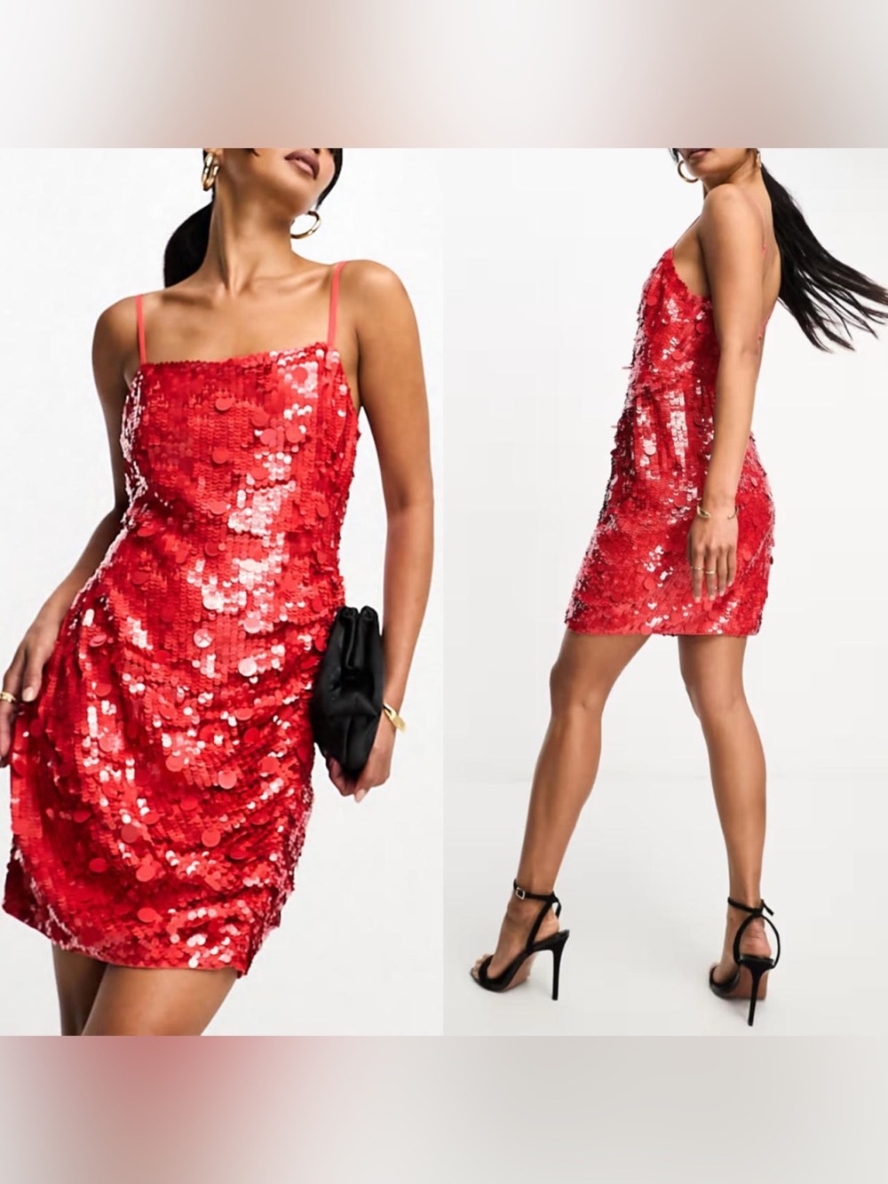 NWT asos edition Nordstrom Red Sequin Mini Dress